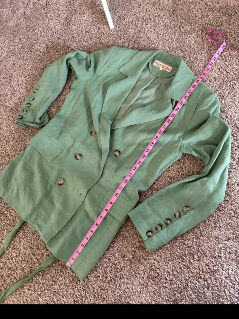 Free People Olivia Blazer in Grassland Oversized size Small - Picture 11 of 11